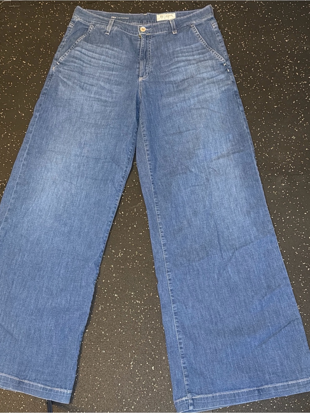 AG Stella low slung Palazzo Jeans Wide-Leg- Blue